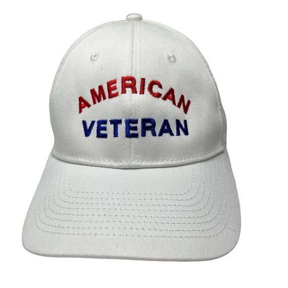 American Military Veteran Hat Cap‎ Adults Strap Back Red White Blue Baseb… - Picture 2 of 8